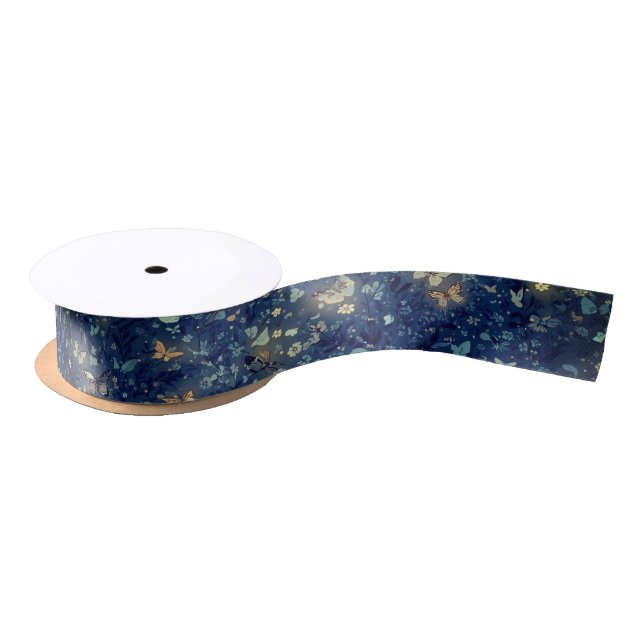 Mondlicht-Midnight Blue Satinband (Spule)