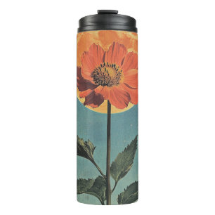 Mondlicht-Orange-Blüte - Vintage-Boho-Charm (2) Thermosbecher