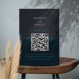 Mondlicht-QR-Code RSVP-Karte - Nacht Begleitkarte