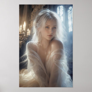 Mondlicht-Reverie im Kerzenlicht-Glanz Poster