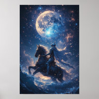 Mondlicht-Ritter-Fantasy-Plakat