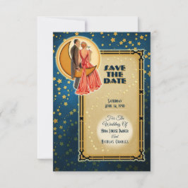 Mondlicht Romance Wedding Save the Date - Redhead Einladung