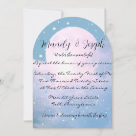 Mondlicht-Schimmer Atmosphärische Hochzeitskollekt Einladung