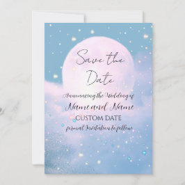 Mondlicht-Schimmer Atmosphärische Hochzeitskollekt Save The Date