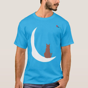 "Mondlicht Schnurrhaare" Minimalistische Katzensil T-Shirt