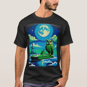 Mondlicht-Schüssel auf U-Boot-T-Shirt T-Shirt
