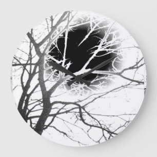 Mondlicht-Silhouette Große Wanduhr