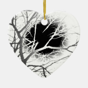 Mondlicht-Silhouette Keramikornament