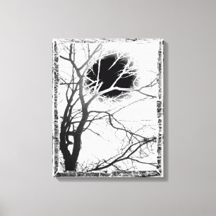 Mondlicht-Silhouette Leinwanddruck