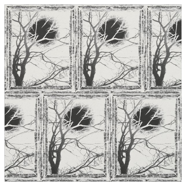 Mondlicht-Silhouette Stoff (Muster)