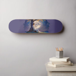 Mondlicht-Träumer - Ruhiger Nachthimmel Skateboard