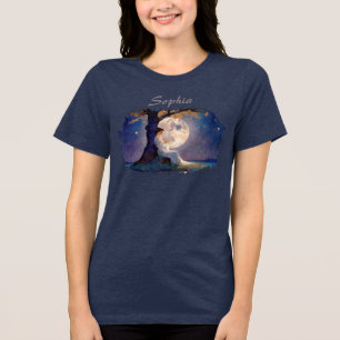 Mondlicht-Träumer - Ruhiger Nachthimmel Tri-Blend Shirt