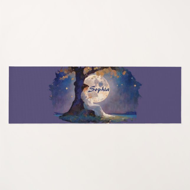 Mondlicht-Träumer - Ruhiger Nachthimmel Yogamatte (Vorderseite (Horizontal))