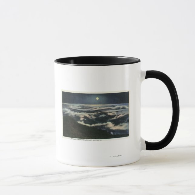 Mondlicht über den Wolken auf dem Mount Washington Tasse (Rechts)
