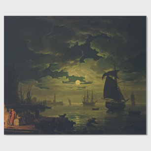 Mondlicht über Palermo High-Fidelity Fine Art Geschenkpapier
