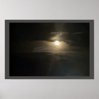 Mondlicht und Wolken Fotoplakat Poster