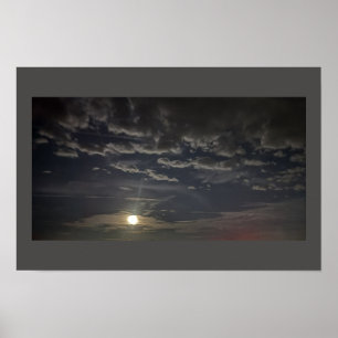 Mondlicht und Wolken Fotoplakat Poster