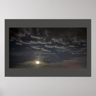 Mondlicht und Wolken Fotoplakat Poster