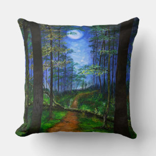 Mondlicht-Verlassenheit Original-Kunst-Akzentkisse Kissen