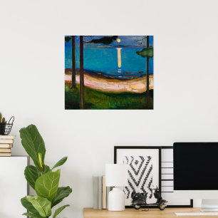 Mondlicht von Edvard Munch Poster