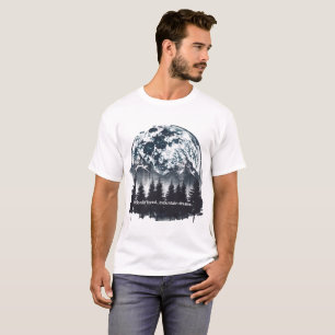Mondlicht-Wald-Bergträume Herren T-Shirt