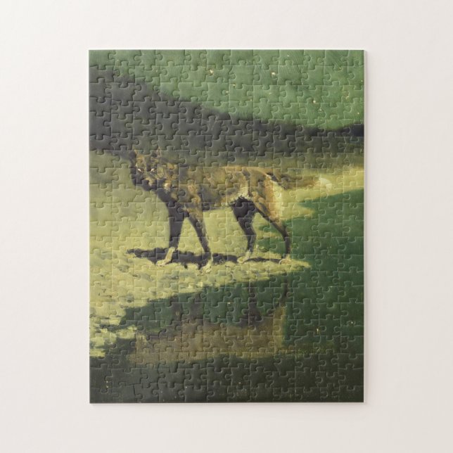 Mondlicht Wolf von Frederic Remington 1909 (Vertikal)