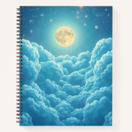 Mondlicht-Wolken-Himmel-Notizbuch Notizbuch