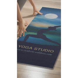 Mondlicht Yoga Meditation Halbmond Salutation Yogamatte