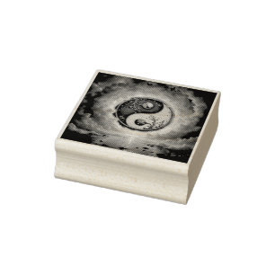 Mondlichtbalance – Yin Yang des ewigen Lichts.  Gummistempel