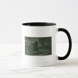 Mondlichter Blick auf den See Tasse