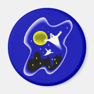 Mondlichtgeister fliegen durch den nächtlichen Him Magnet
