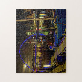 Mondlichthimmel über dem Newcastle Tyne