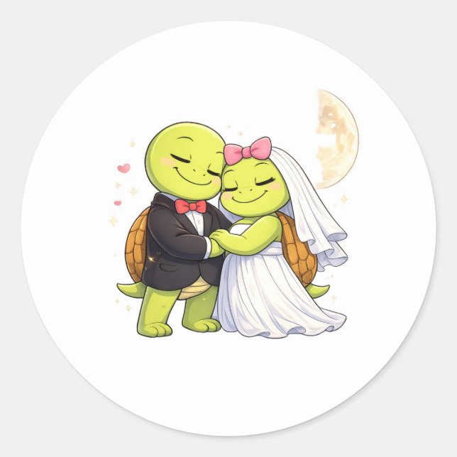 Mondlichtliebe Runder Aufkleber (Vorderseite)