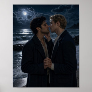 Mondlichtübergabe | Schwules Kunstprojekt Poster