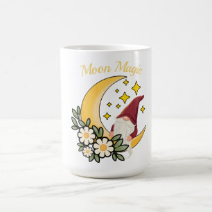 Mondmagie Süßer Gnom auf zunehmendem Mond floral Kaffeetasse
