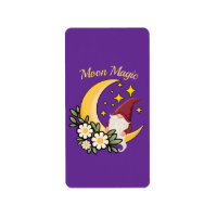 Mondmagie Süßer Gnom auf zunehmendem Mond Florale