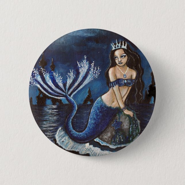 Mondmeerjungfrau Button (Vorderseite)
