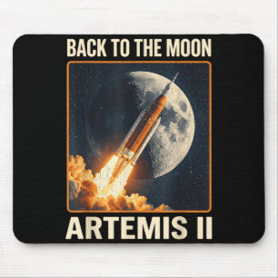 Mondmission 2 Start der Rückkehr-zum-Mond-Rakete Mousepad