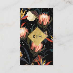 Mondmond Floral Celestis Moderne Business Card Visitenkarte
