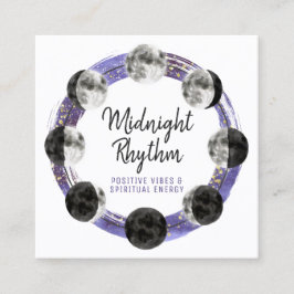 Mondmond-Neumond-Nachtkreislauf Night Sky Social M Quadratische Visitenkarte