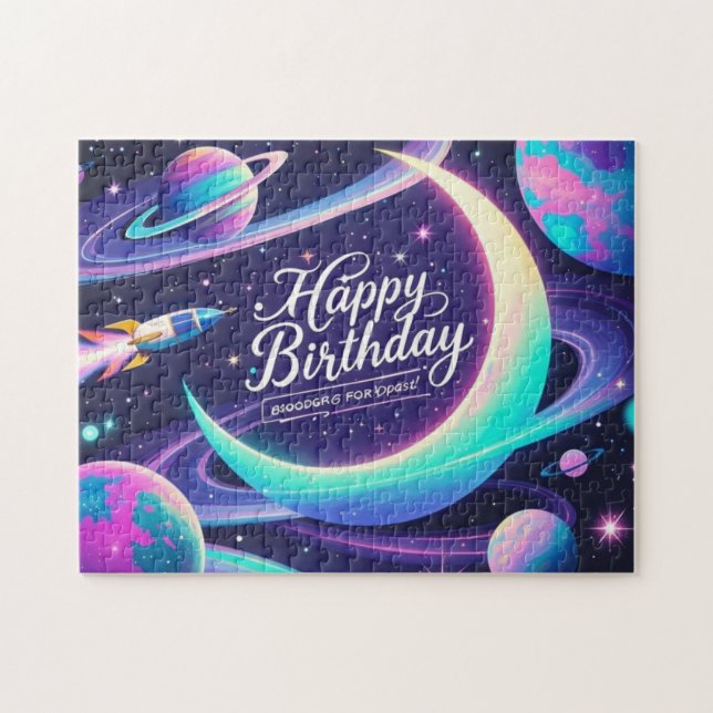 Mondmond, Sterne, Planeten Galaxie (Horizontal)