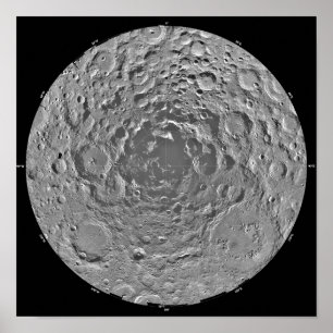 Mondmosaik der Südpolarregion m Poster