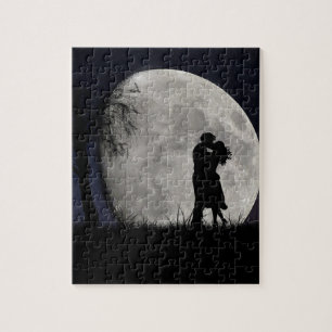 MONDNACHT ROMANTISCHES KUSS-PUZZEL