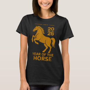 Mondneujahr 2026 Pferd Zodiac Familie Wer Srit T-Shirt