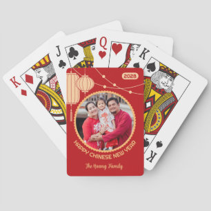 Mondneujahrs-Laternen-Foto-Poker-Karten Spielkarten