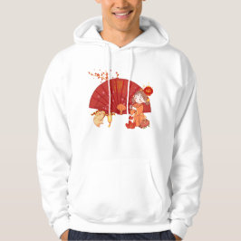 Mondneujahrsfreude mit Kleinem Kaninchen Hoodie