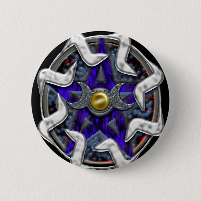 MondPentagramm Button (Vorderseite)