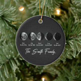 Mondphase Die Familie Smith – Benutzerdefinierte N Keramik Ornament