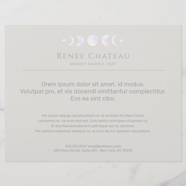 Mondphase Flyer (Vorne)