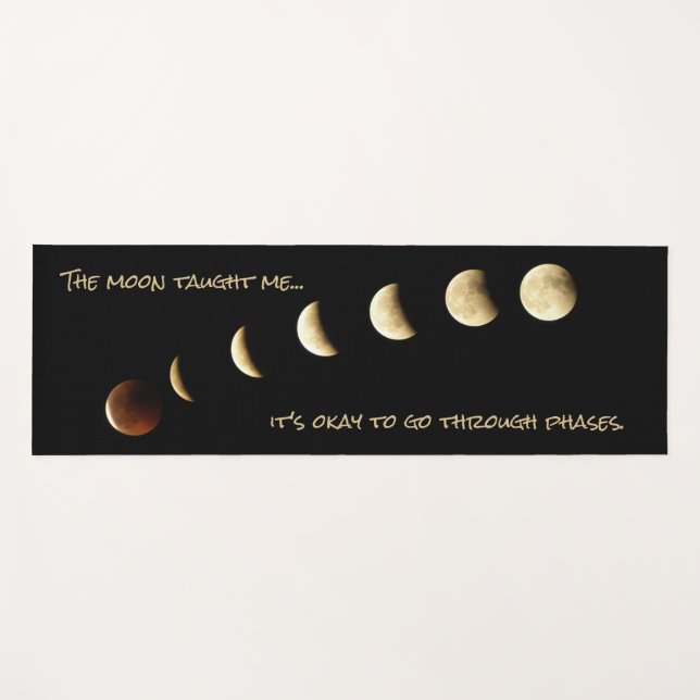 Mondphase Inspiration Vollmond Astronomie Yogamatte (Vorderseite (Horizontal))